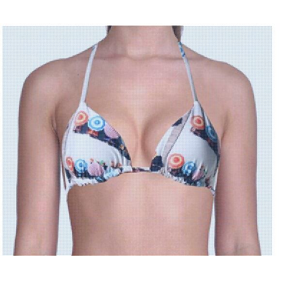 Splendid by Gray Malin Red Umbrella Reversible Swim Bikini Top Swim XS NWT - Picture 4 of 6